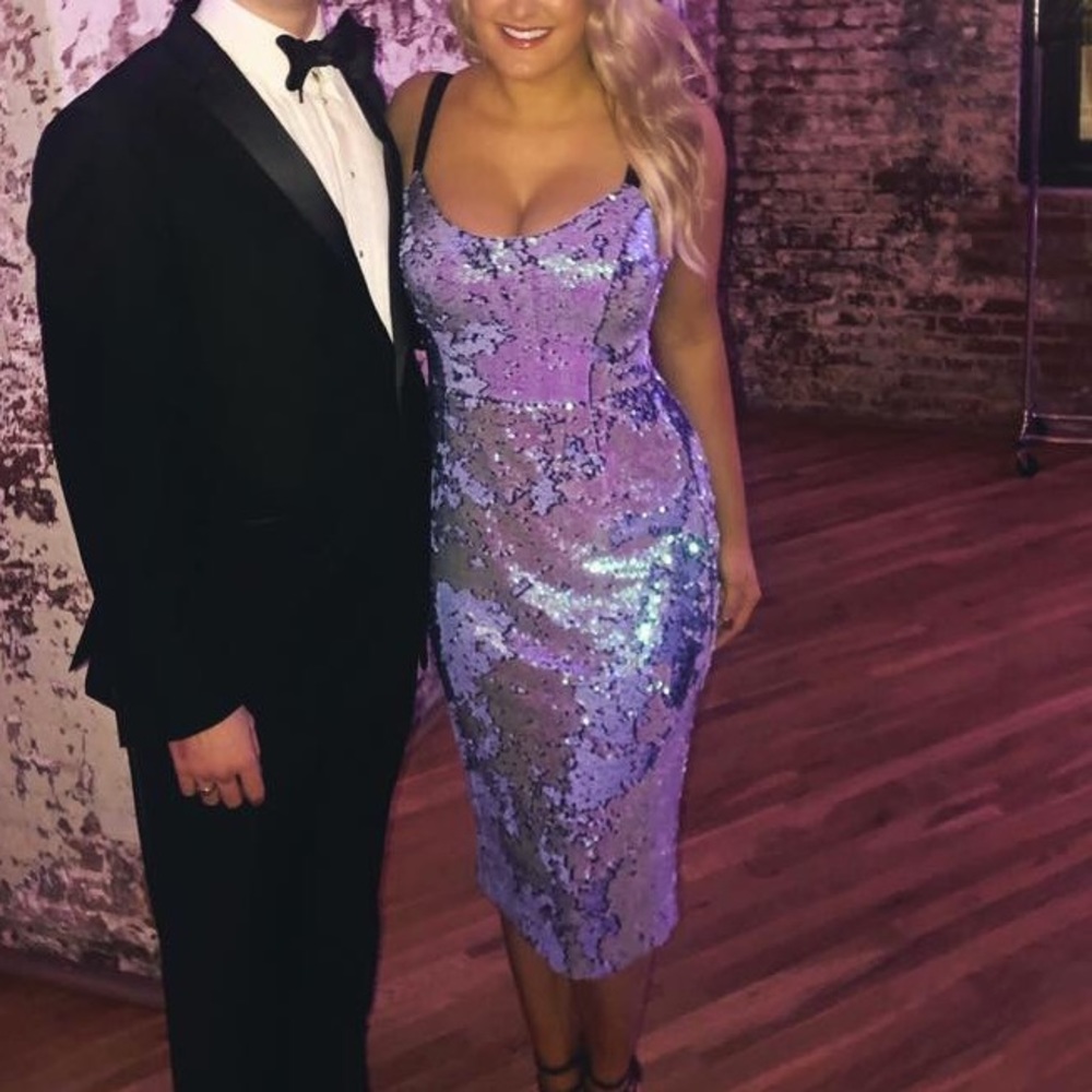 Lynda Iridescent Sequin Sheath Dress